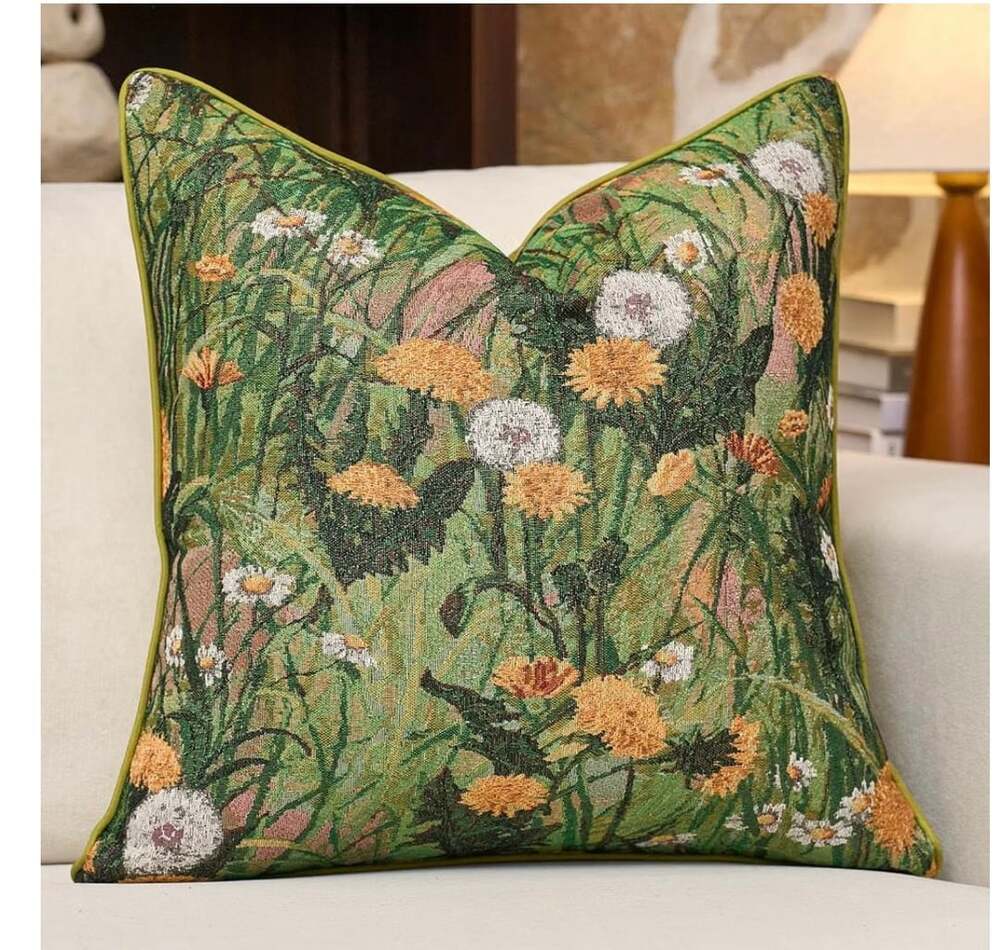 Vzhuan Pillow Cover 20x20 Green Botanical Decorative